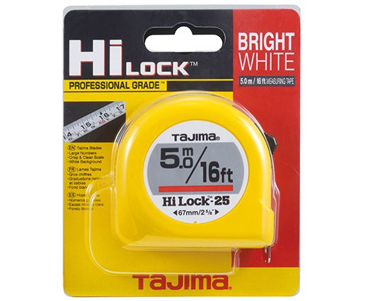 Tajima H1550MW Hi-Lock-Nastro di misurazione 5 m x 25 mm Tajima H1550MW Hi-Lock-Nastro di misurazione 5 m x 25 mm