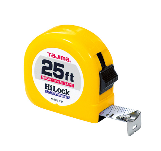 Tajima G5P80MY G-Lock Measuring Tape, Black/Yellow, 8 mx 25 mm