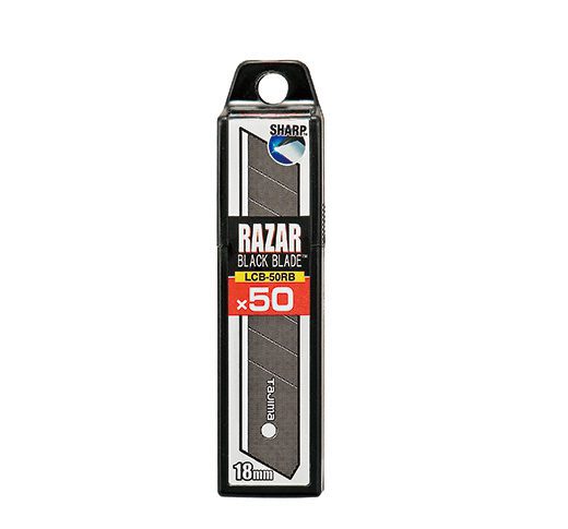 Tajima LCB50RBC/K1 Razar Black Lame de cutter 18 mm, Noir, Set de 10 Pièces  : : Bricolage