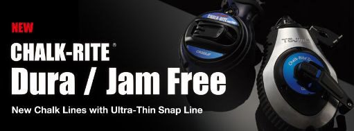 Chalk-Rite® Dura/Jam Free, New Chalk Lines with Ultra-Thin Snap Line