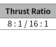 Thrust Ratio 8:1 / 16:1