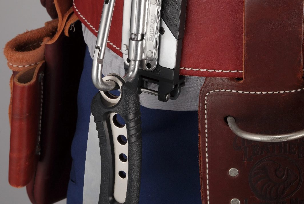 Hole for a Carabiner End hole allows attachment to a carabiner or a safety tether.